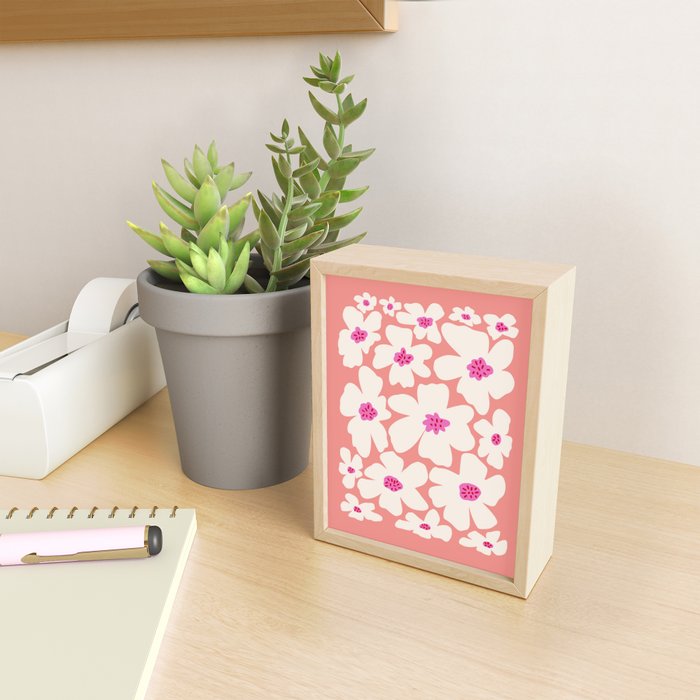 Retro Daisy - Magenta Mood Mini Art Print Gallery Image 2
