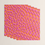Bright Orange & Pink Leopard Print Wrapping Paper Gallery Image 3