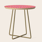 Bright Orange & Pink Leopard Print Side Table Gallery Image 1