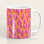 Bright Orange & Pink Leopard Print Coffee Mug Gallery Image 1