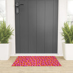 Bright Orange & Pink Leopard Print Welcome Mat Gallery Image 3