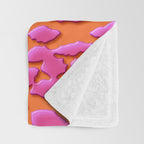 Bright Orange & Pink Leopard Print Throw Blanket Gallery Image 3