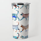 Cat Collection - Blue & Brown Palette Travel Mug Gallery Image 1