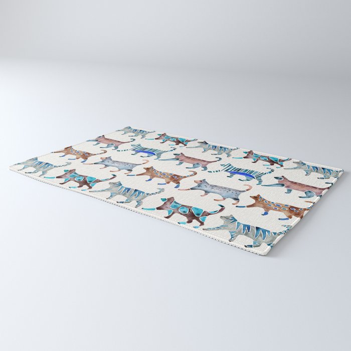 Cat Collection - Blue & Brown Palette Rug Gallery Image 3