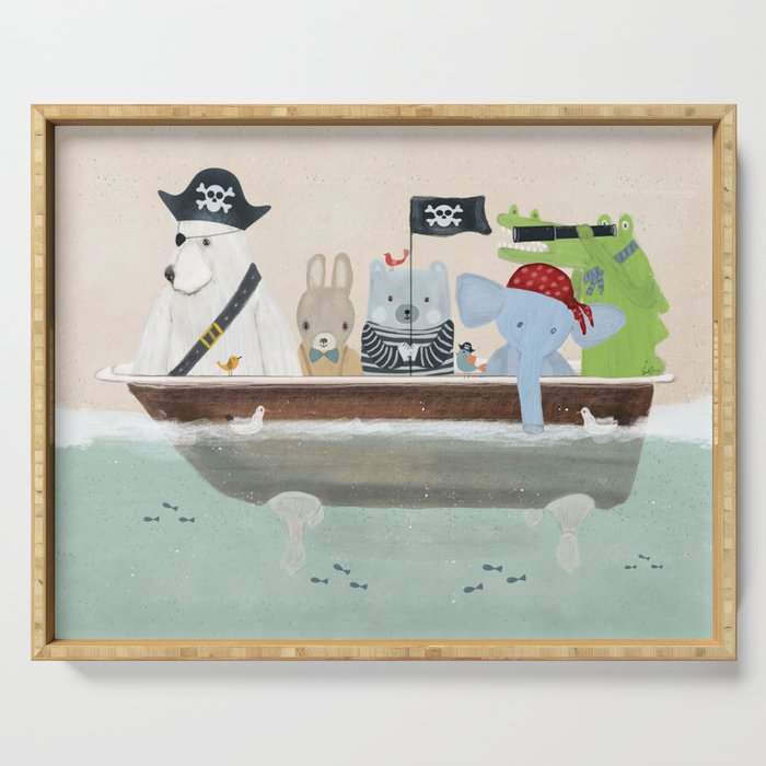 the pirate tub Serving Tray Gallery Image 1