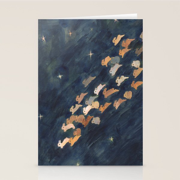 The moon, Venus and shooting star Stationery Card Gallery Image 1