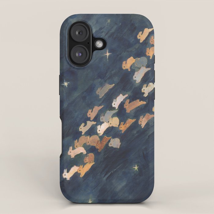The moon, Venus and shooting star iPhone Case Gallery Image 1