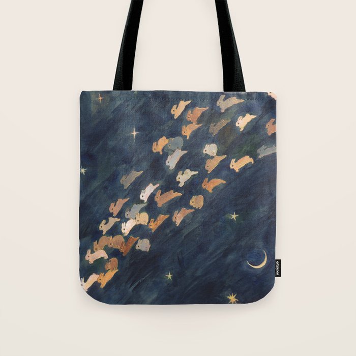 The moon, Venus and shooting star Tote Bag Gallery Image 1