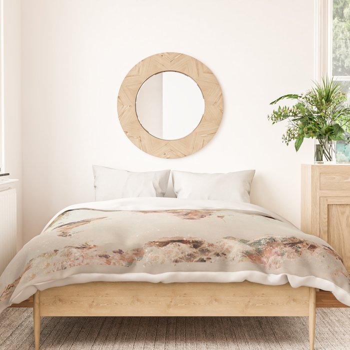world map deluxe Duvet Cover Gallery Image 3