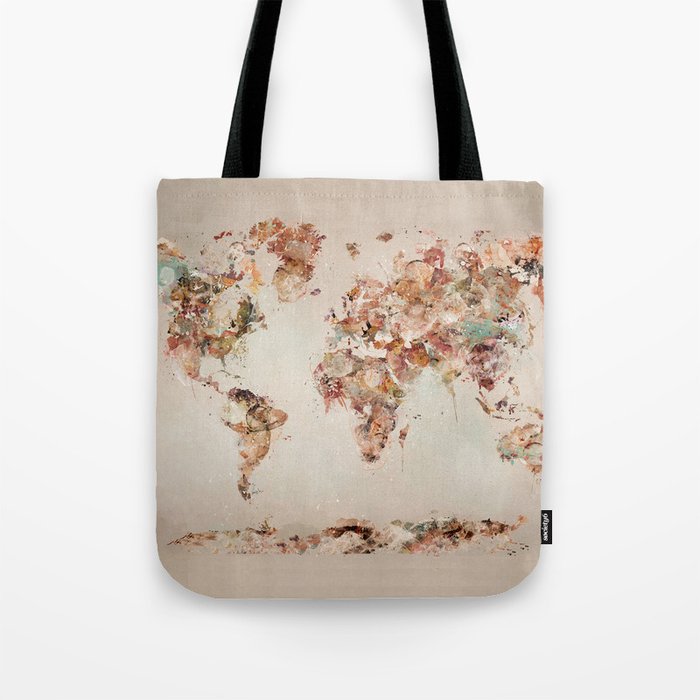 world map deluxe Tote Bag Gallery Image 1