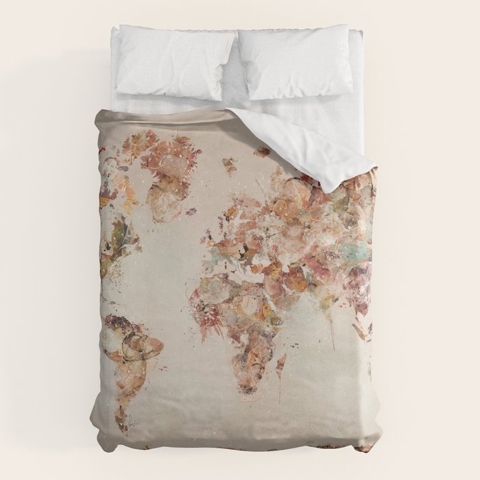 world map deluxe Duvet Cover Gallery Image 6