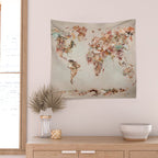 world map deluxe Wall Tapestry Gallery Image 2