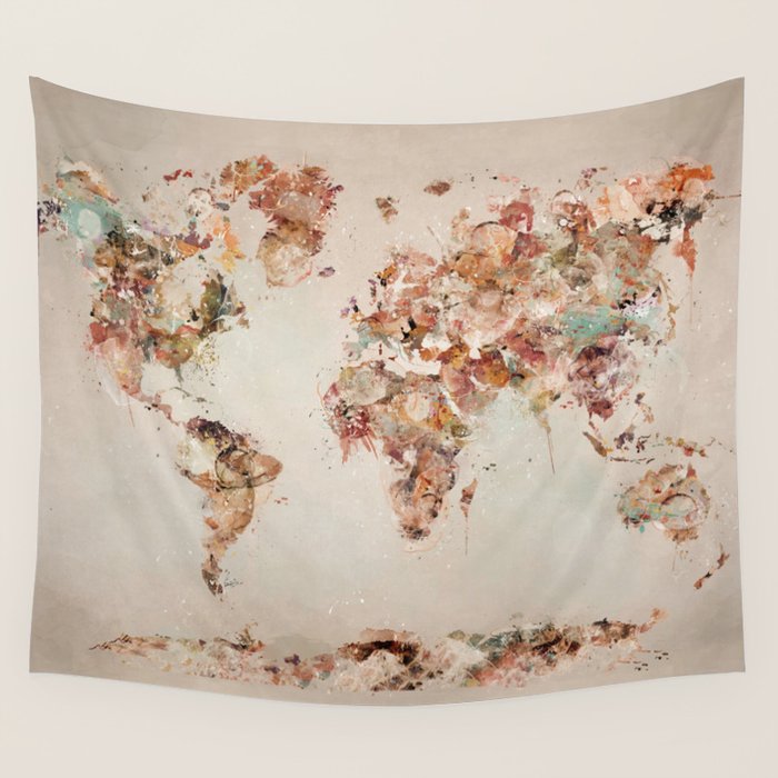 world map deluxe Wall Tapestry Gallery Image 4