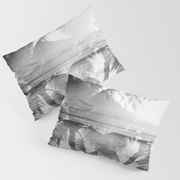 Tropicana seas - bw Pillow Sham Gallery Image 1