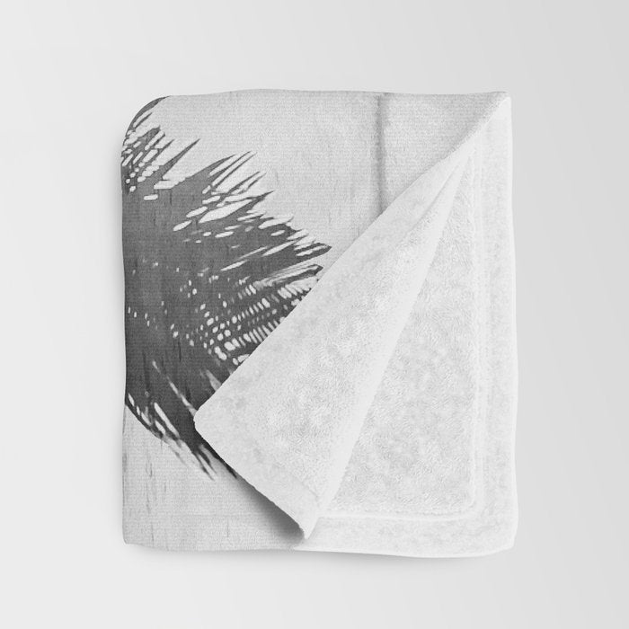 Tropicana seas - bw Throw Blanket Gallery Image 3