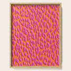 Bright Orange & Pink Leopard Print Serving Tray Gallery Image 1