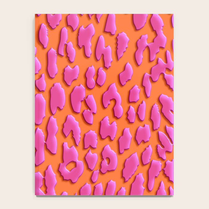 Bright Orange & Pink Leopard Print Notebook Gallery Image 4