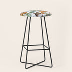 Cat and Floral Pattern III Stool Gallery Image 1