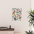 Cat and Floral Pattern III Poster Gallery Image 2