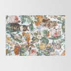 Cat and Floral Pattern III Rug Gallery Image 2