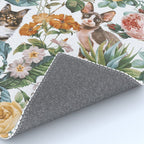 Cat and Floral Pattern III Rug Gallery Image 4