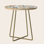 Cat and Floral Pattern III Side Table Gallery Image 1