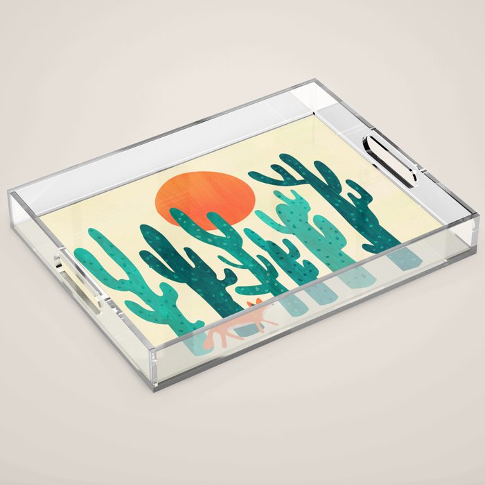 Desert fox Acrylic Tray Gallery Image 1