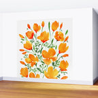 Watercolor California poppies Wall Mural Gallery Image 2