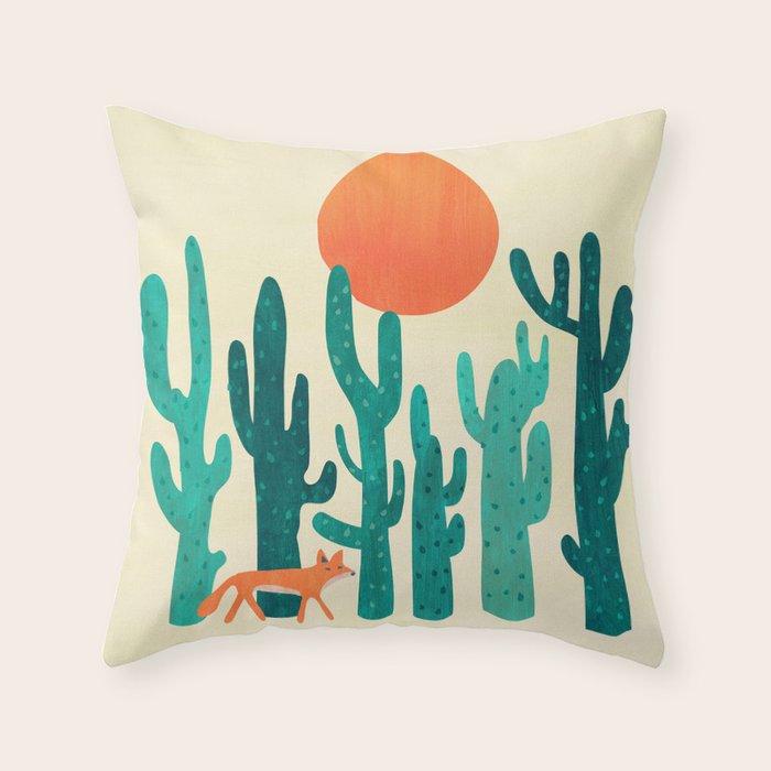Desert fox Throw Pillow Gallery Image 1