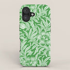 Vintage Floral Botanical Pattern Green iPhone Case Gallery Image 1