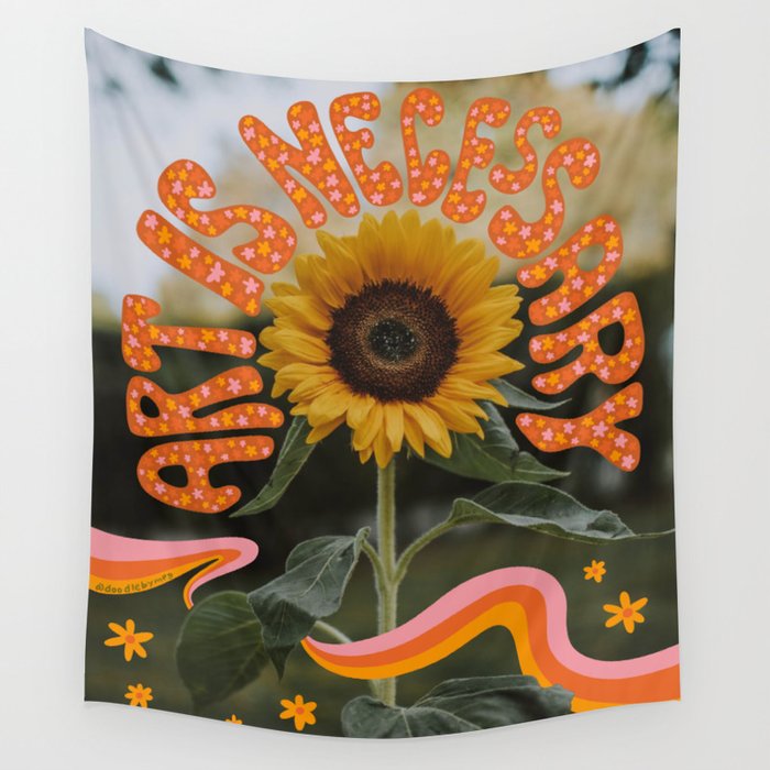Art is Necessary Wall Tapestry Gallery Image 4