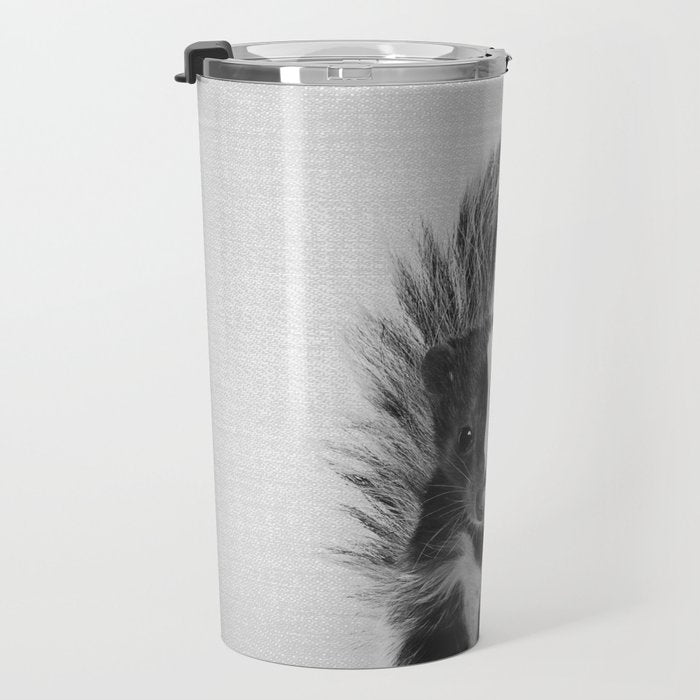 Skunk - Black & White Travel Mug Gallery Image 3