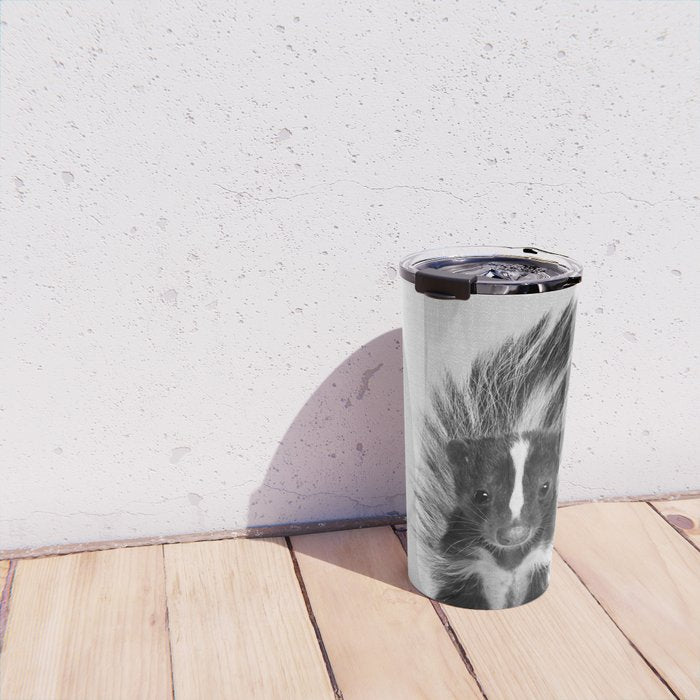 Skunk - Black & White Travel Mug Gallery Image 4