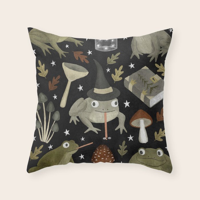 toad spells Throw Pillow Gallery Image 6