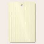 Fine Stripes Narrow Vertical Stripe Pattern in Light Butter Yellow and White Cutting Board Gallery Image 1