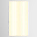 Fine Stripes Narrow Vertical Stripe Pattern in Light Butter Yellow and White Tablecloth Gallery Image 2