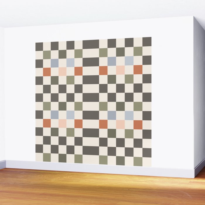 Fall Checkerboard Wall Mural Gallery Image 2