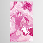 Pink White Marble Like Artwork Liquid Swirl Art Tablecloth Gallery Image 2