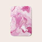 Pink White Marble Like Artwork Liquid Swirl Art Bath Mat Gallery Image 1