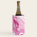 Pink White Marble Like Artwork Liquid Swirl Art Wine Chiller Gallery Image 3