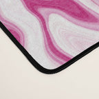 Pink White Marble Like Artwork Liquid Swirl Art Desk Mat Gallery Image 4