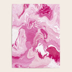 Pink White Marble Like Artwork Liquid Swirl Art Poster Gallery Image 4