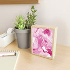 Pink White Marble Like Artwork Liquid Swirl Art Mini Art Print Gallery Image 2