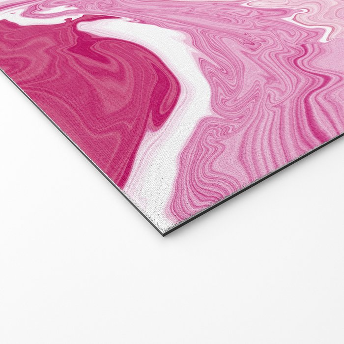 Pink White Marble Like Artwork Liquid Swirl Art Welcome Mat Gallery Image 2