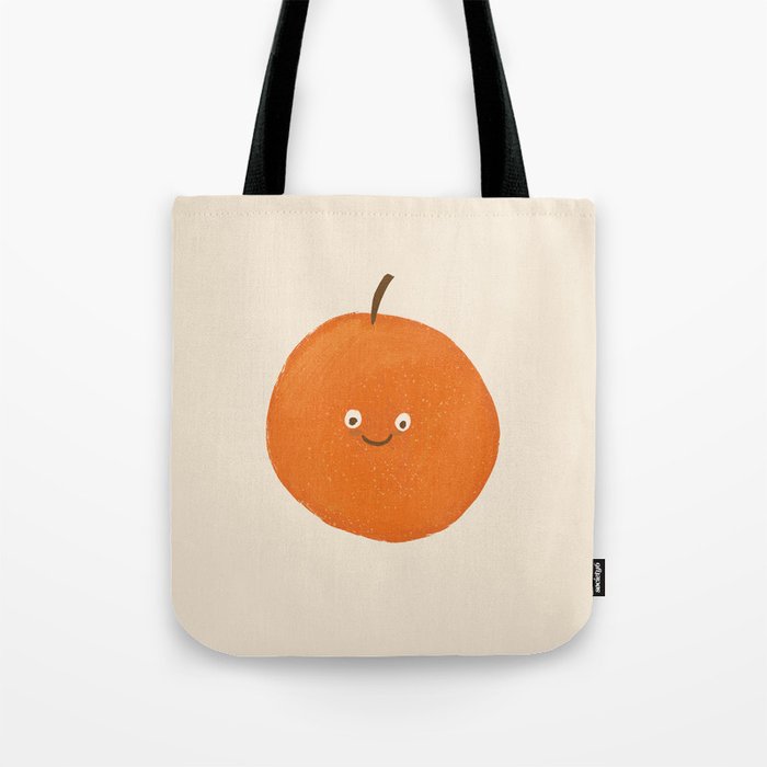 Kawaii Orange Tote Bag Gallery Image 1