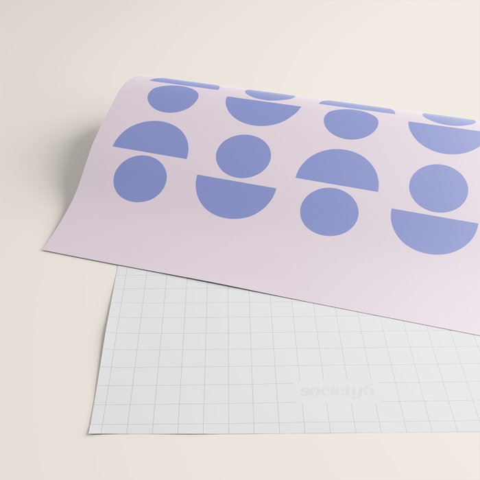 Shapes in Periwinkle Wrapping Paper Gallery Image 2