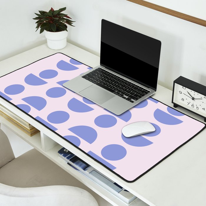 Shapes in Periwinkle Desk Mat Gallery Image 2