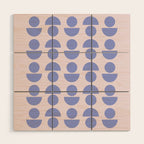 Shapes in Periwinkle Wood Wall Art Gallery Image 1