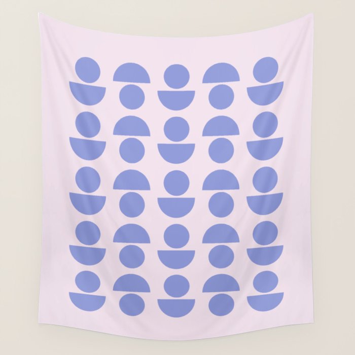 Shapes in Periwinkle Wall Tapestry Gallery Image 1