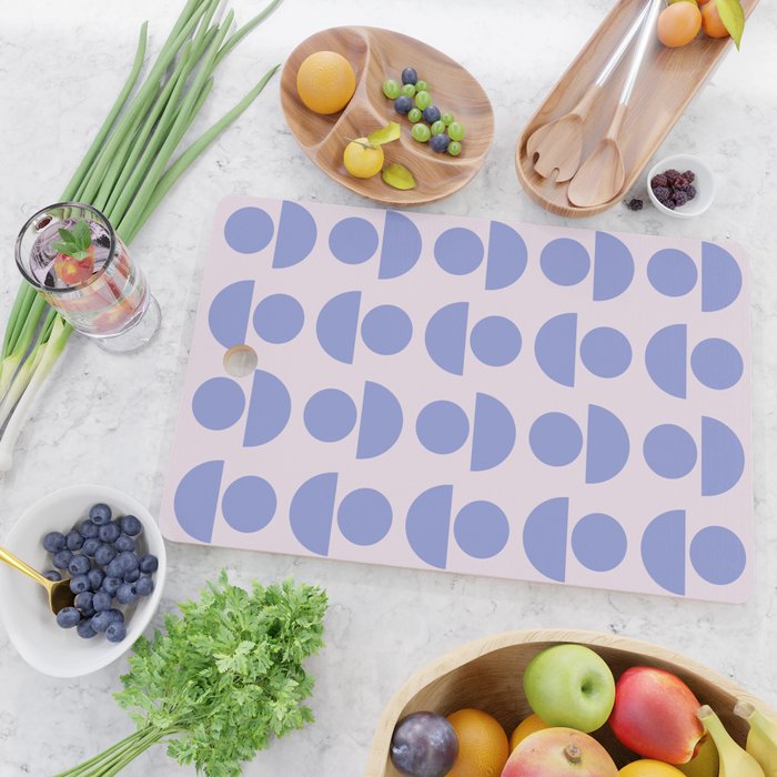 Shapes in Periwinkle Cutting Board Gallery Image 2